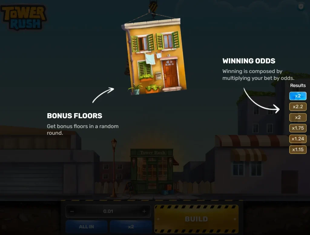 Tower Rush Gewinnbedingungen